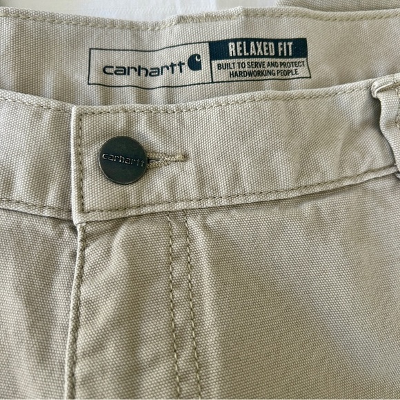 Carhartt Cargo Pants Tan Rugged Flex Relaxed Fit Canvas Workpant BN2291 W38 L30 - Picture 10 of 15